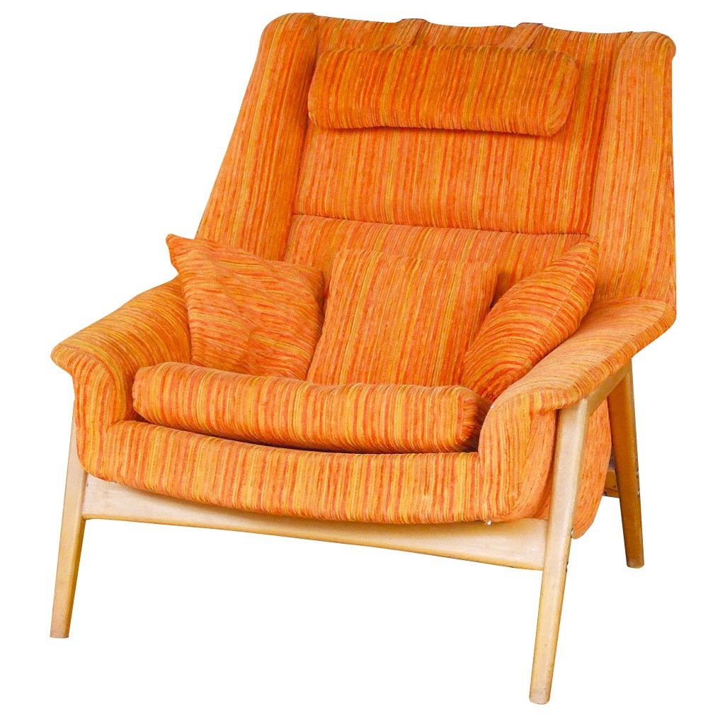 orange swedish chair